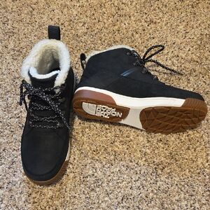 The North Face Black and Brown Winter Boots